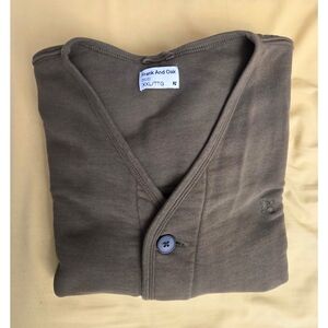 Frank And Oak Army Green Button Down Sweatshirt